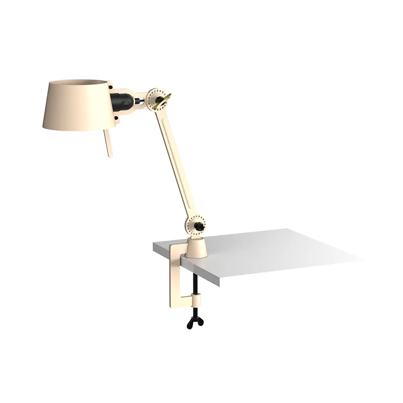 Bolt bureaulamp 1arm small clamp - Lightning white