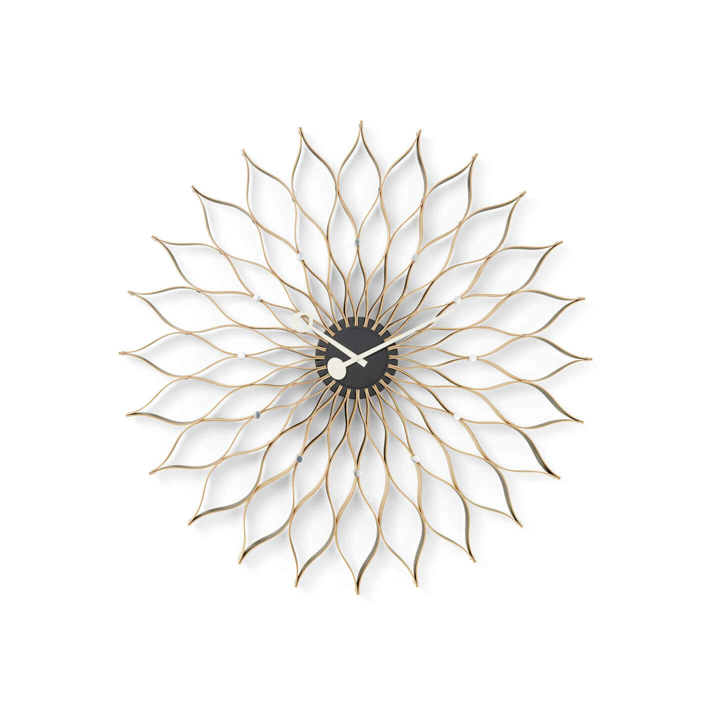 Sunflower Clock - Birch/black