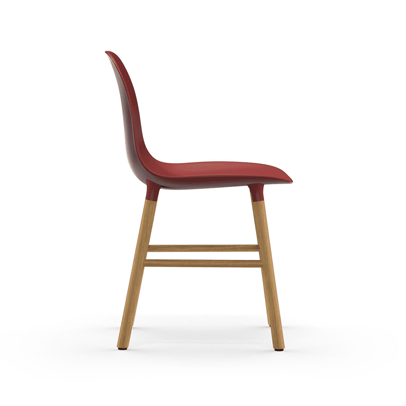 Form Chair Red/Oak