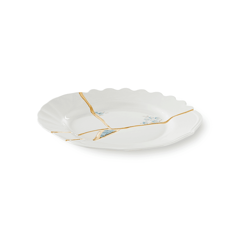 Kintsugi-n'3 dessert plate in porcelain