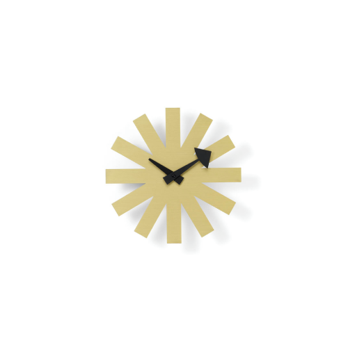 Asterisk Clock - Brass