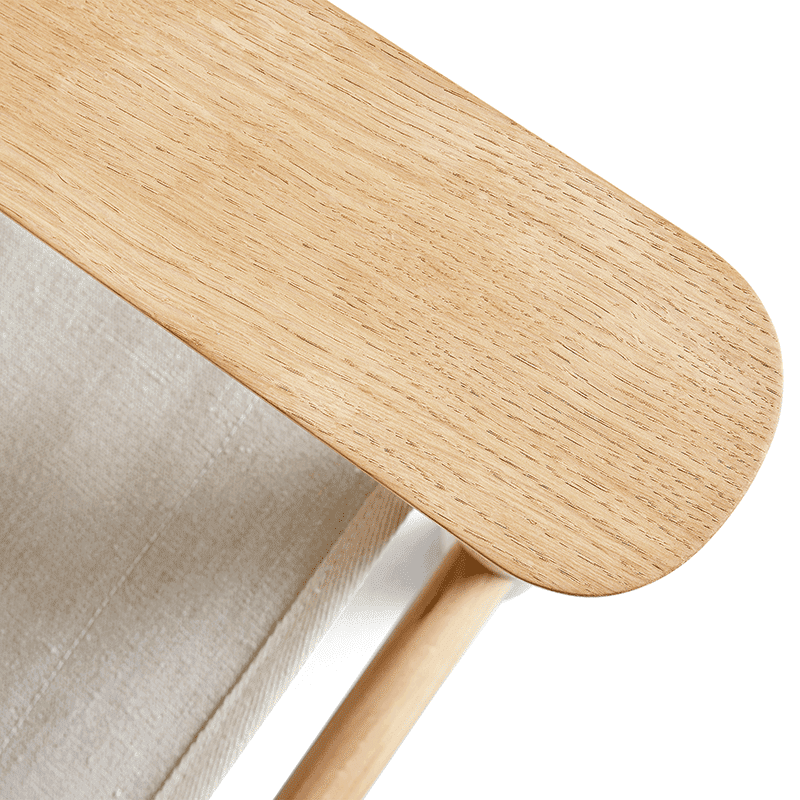 Bernard fauteuil - Canvas: Raw / Frame: Oak