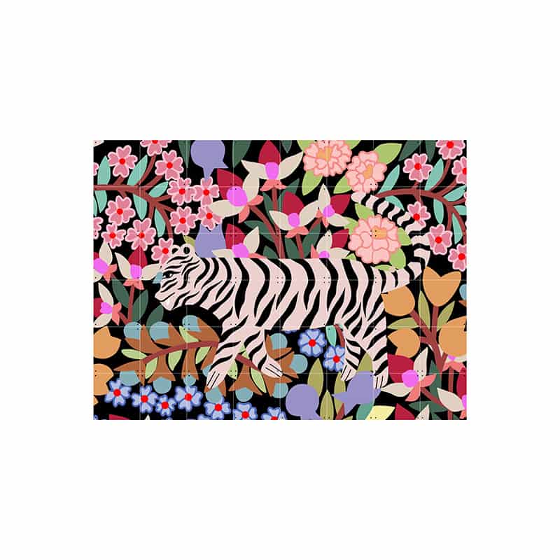 Tiger in Flowers - Large