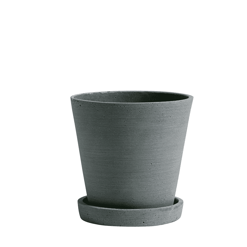 Flowerpot with Saucer M - Green