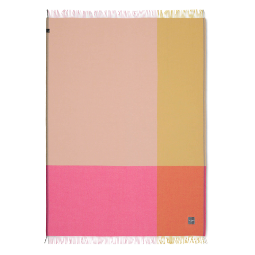 Colour Block Blanket - Pink-beige