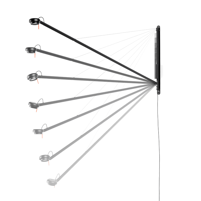 Fifty-Fifty wandlamp - Soft Black