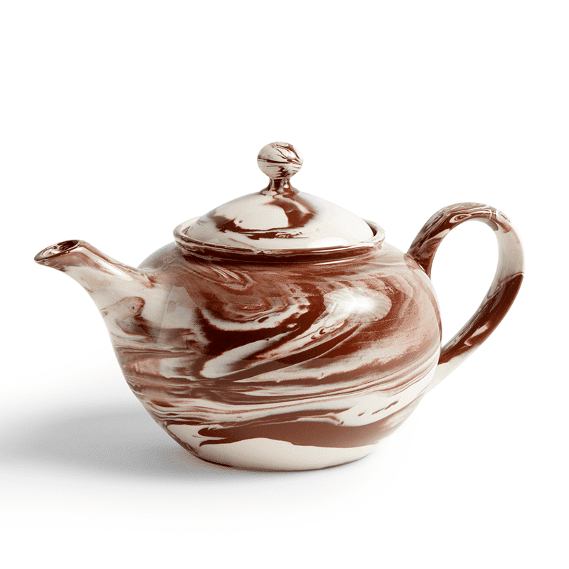 Marbled Teapot - Brown