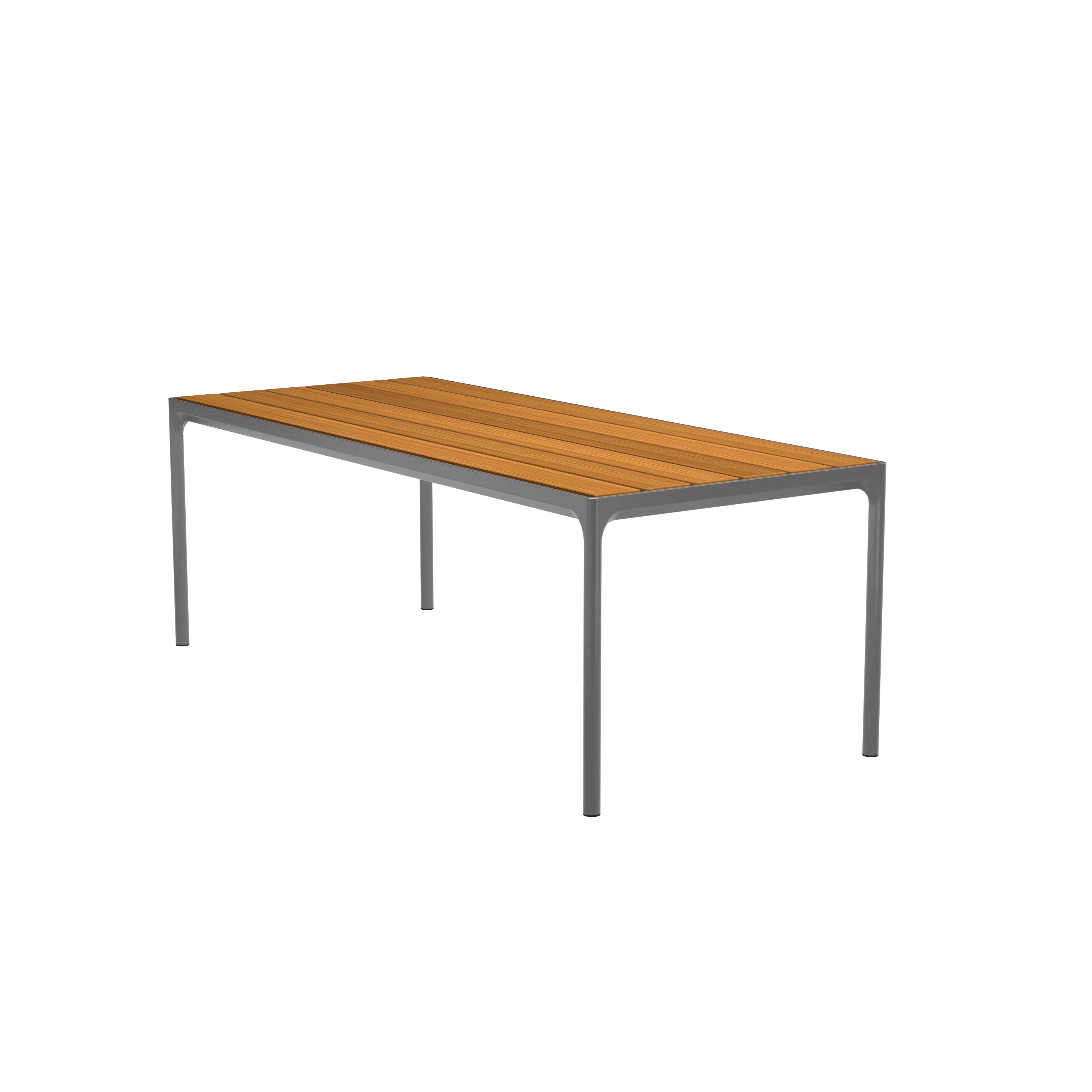 Four dining table 90 x 210 cm - Bamboo, grey