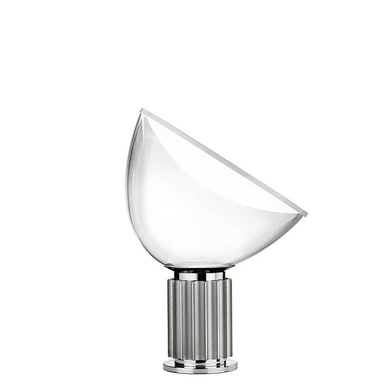 Taccia small led tafellamp glas kap – Argento