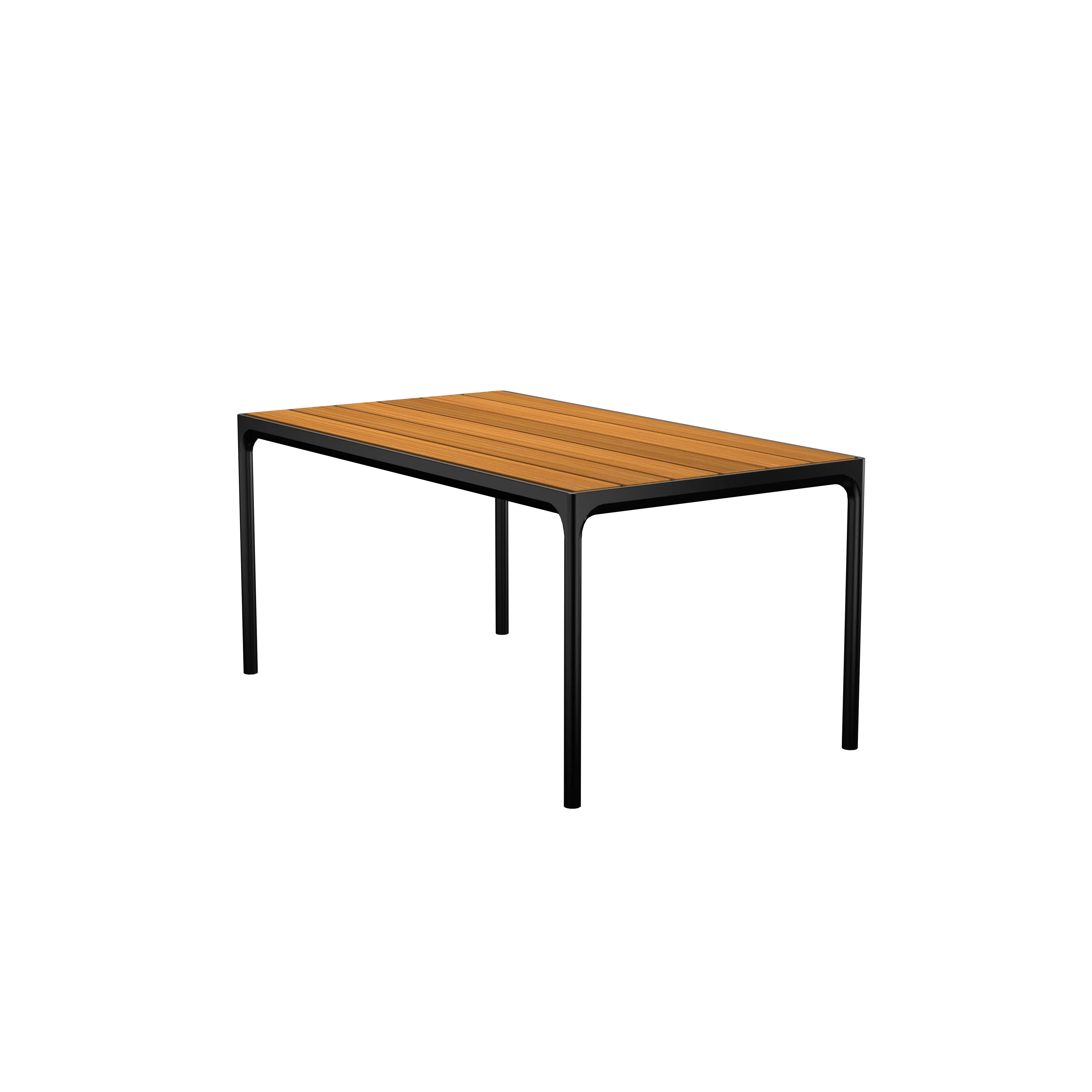 Four dining table 90 x 160 cm - Bamboo, black