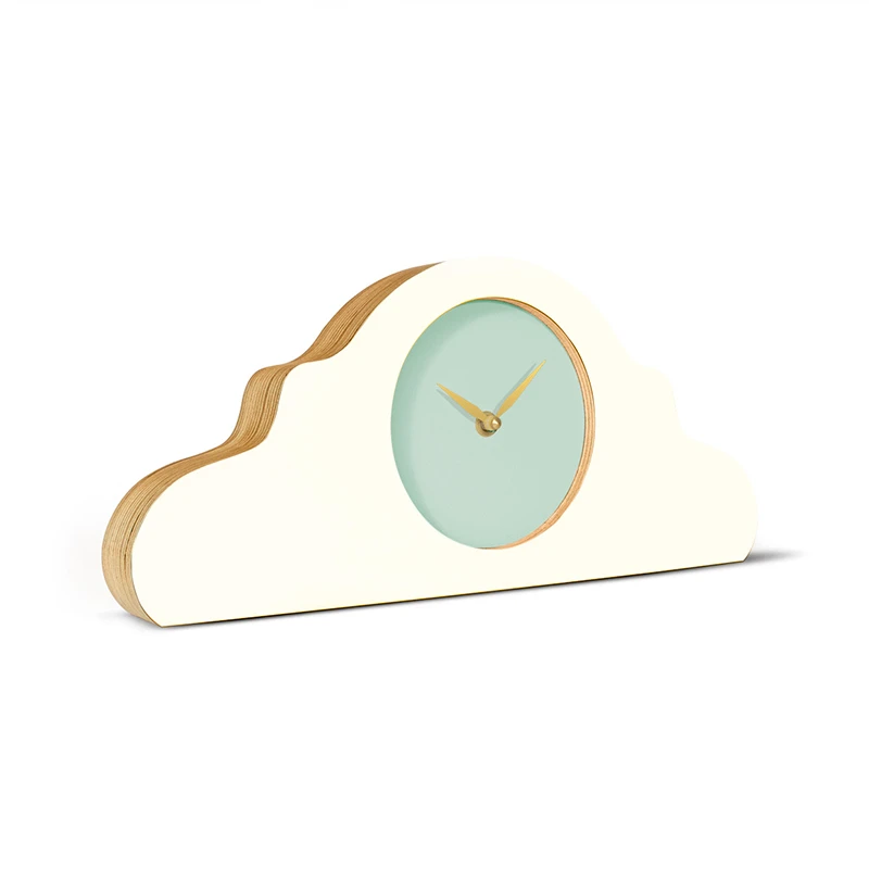 Mantel clock - Pure white/gale green/shiny gold