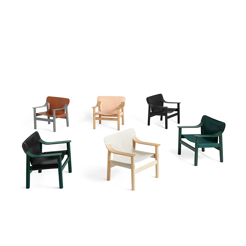 Bernard fauteuil - Leather: Brandy / Frame: Oak