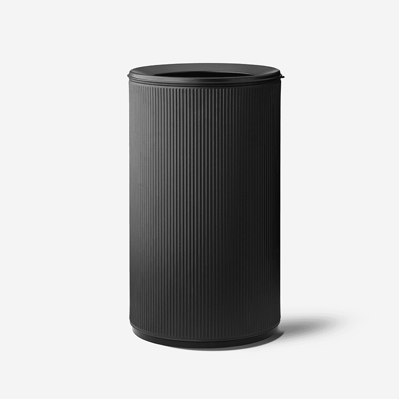 Vipp 19 Open top bin, black with black lid