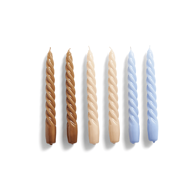 Candle Twist Set of 6 - Caramel peach lavender