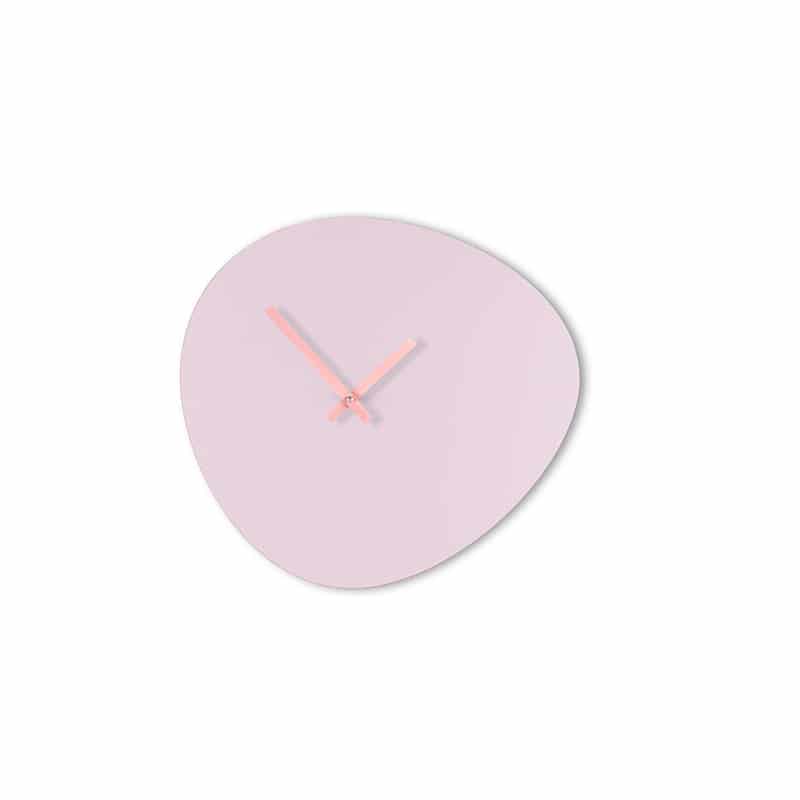 Wall clock pebble - Soft lilac/peach pastel