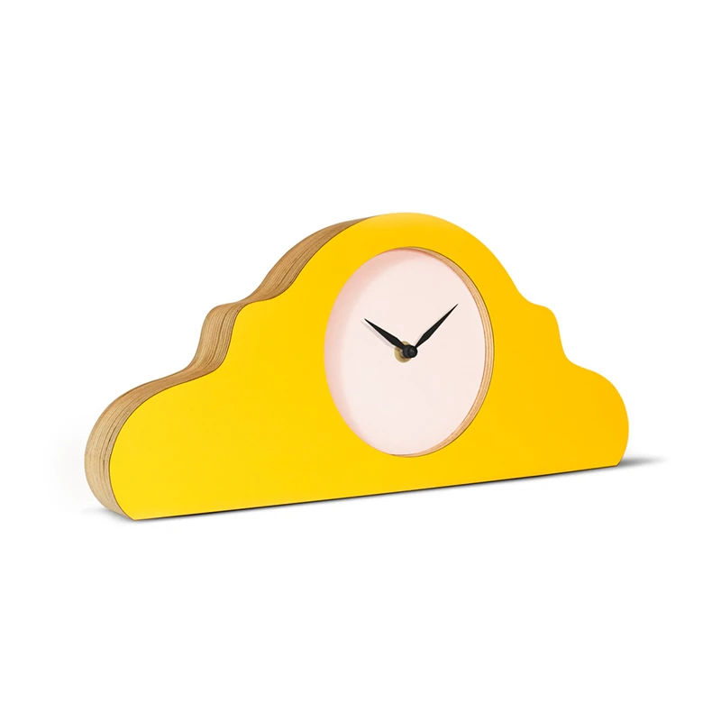 Mantel clock - Signal yellow/peach pastel/deep black