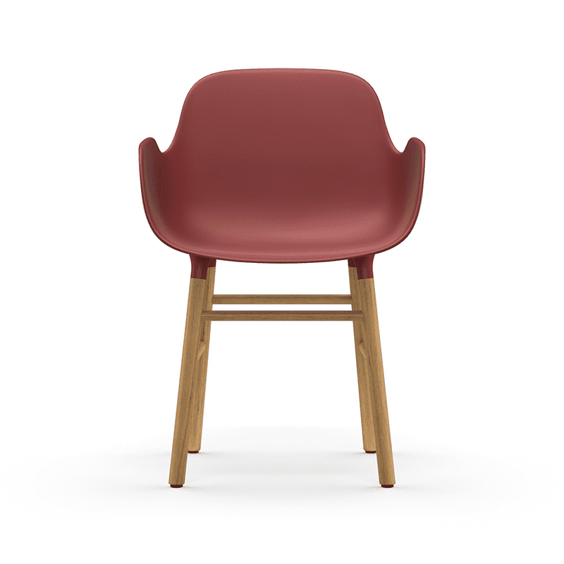 Form Armchair Red/Oak