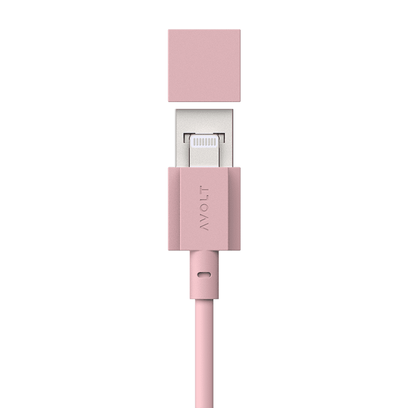 Cable 1 (USB A to lightning) - Old Pink