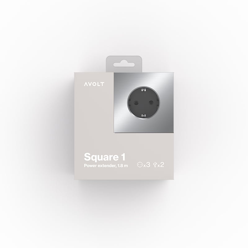 Square 1 USB & Magnet - Aluminum (Silver)