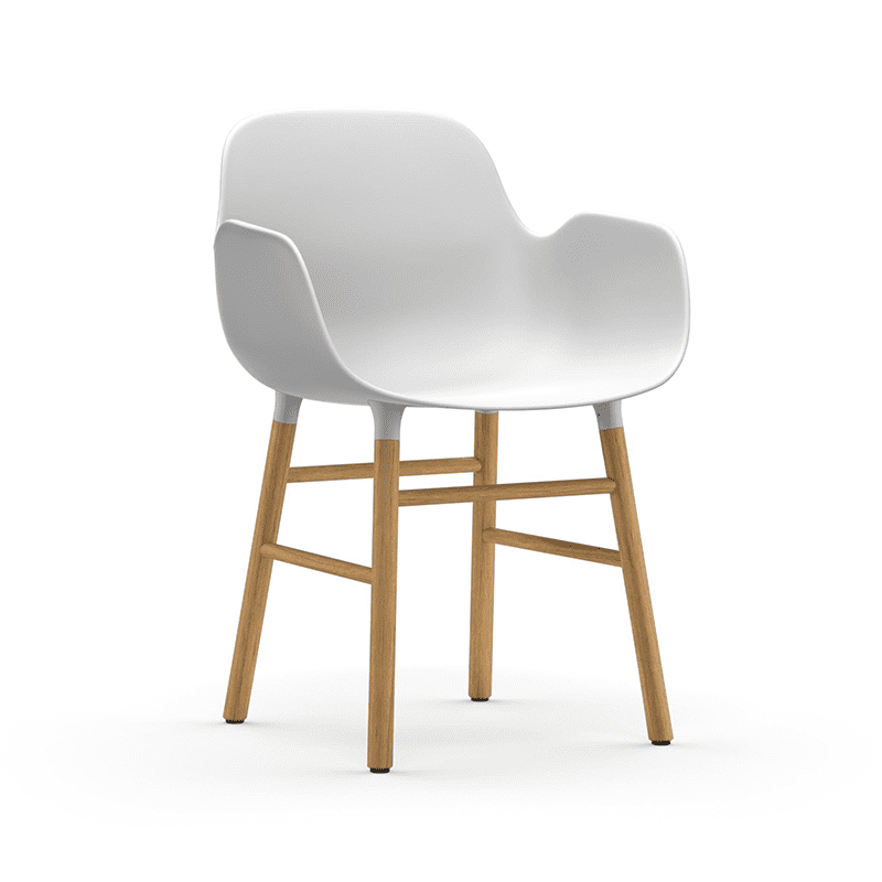 Form Armchair White/Oak