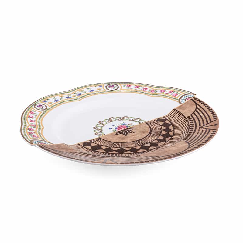 Dinner plate in porcelain hybrid - Hobyo