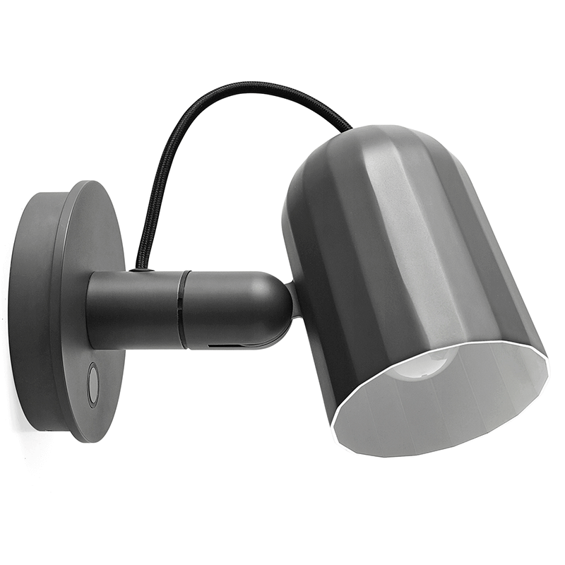 Noc wall button lamp - Dark grey