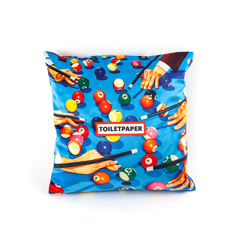 Toiletpaper cushion with plume padding - Snooker