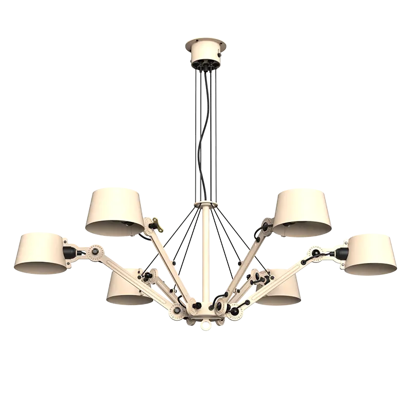 Bolt chandelier hanglamp 6 arm - Lightning white