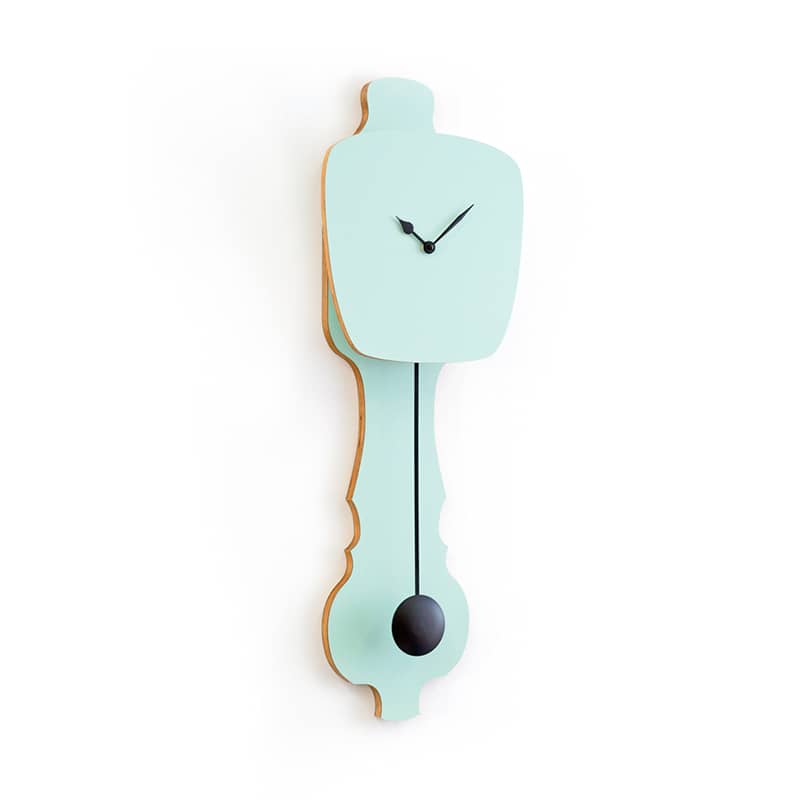 Wall clock pendulum large - Gale green/deep black