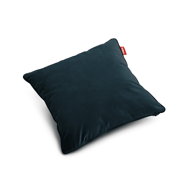 Square pillow velvet recycled - Petrol