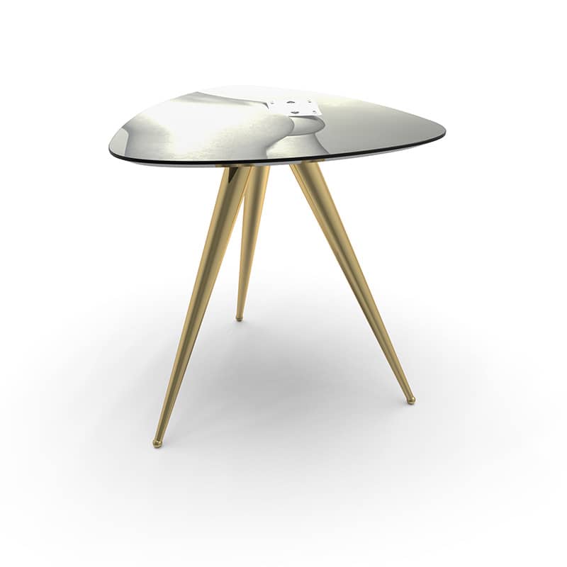 Toiletpaper wooden table with metal legs - Two of spades