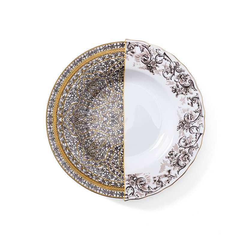 Bowl plate in porcelain hybrid - Agroha