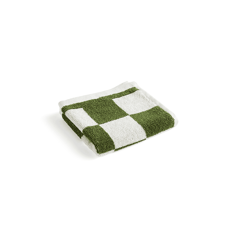 Check wash cloth - Matcha