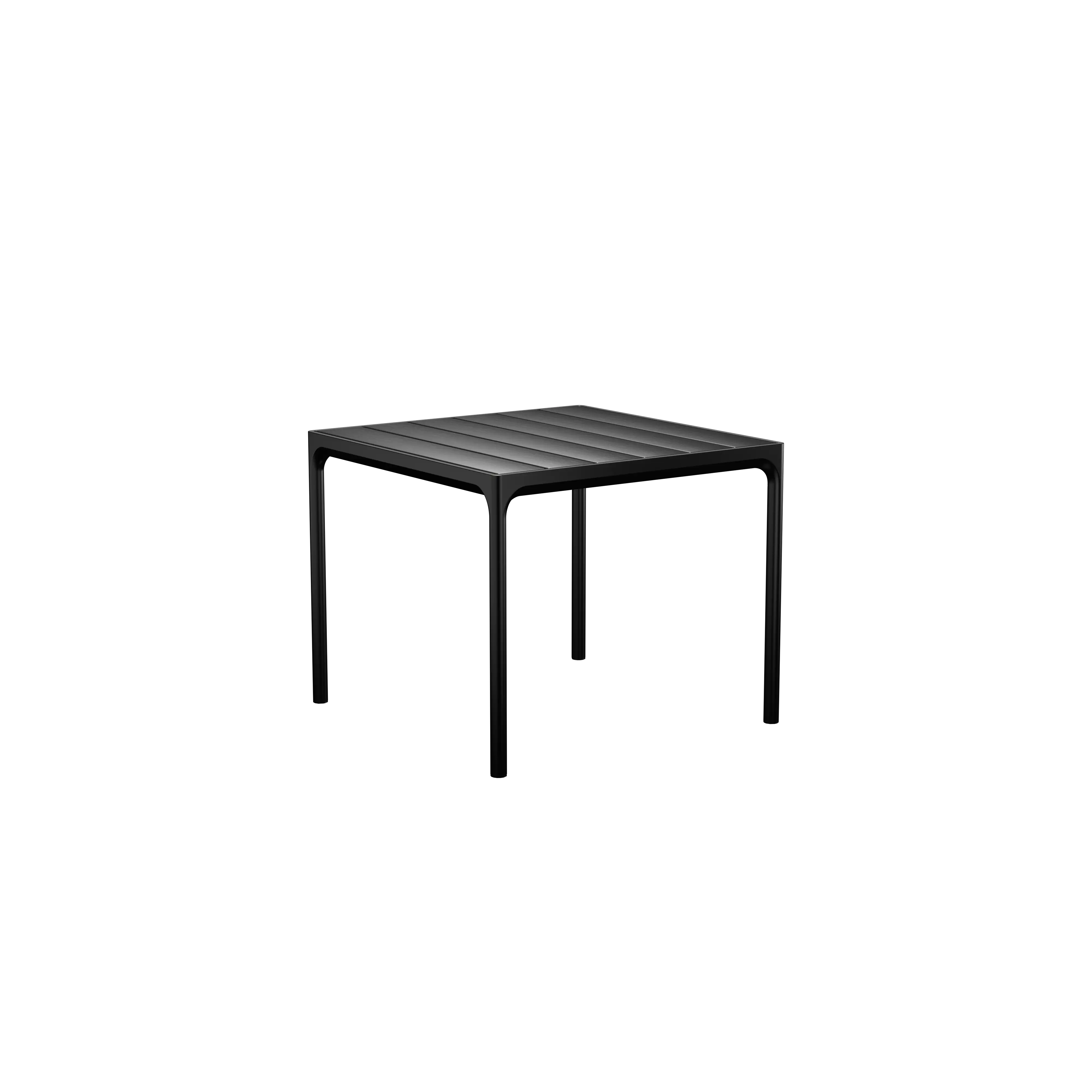 Four dining table 90 x 90 cm - Black, black