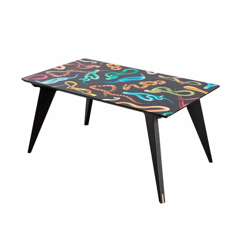 Toiletpaper wooden table - Snakes