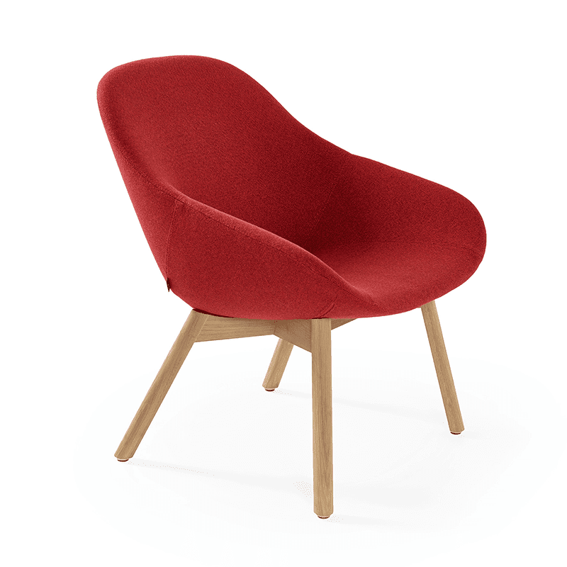 Beso lounge fauteuil - 4-poot hout