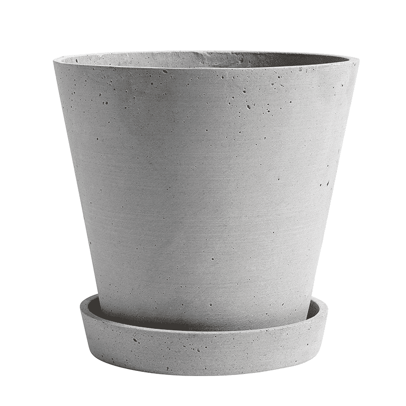 Flowerpot with Saucer XL - Grey