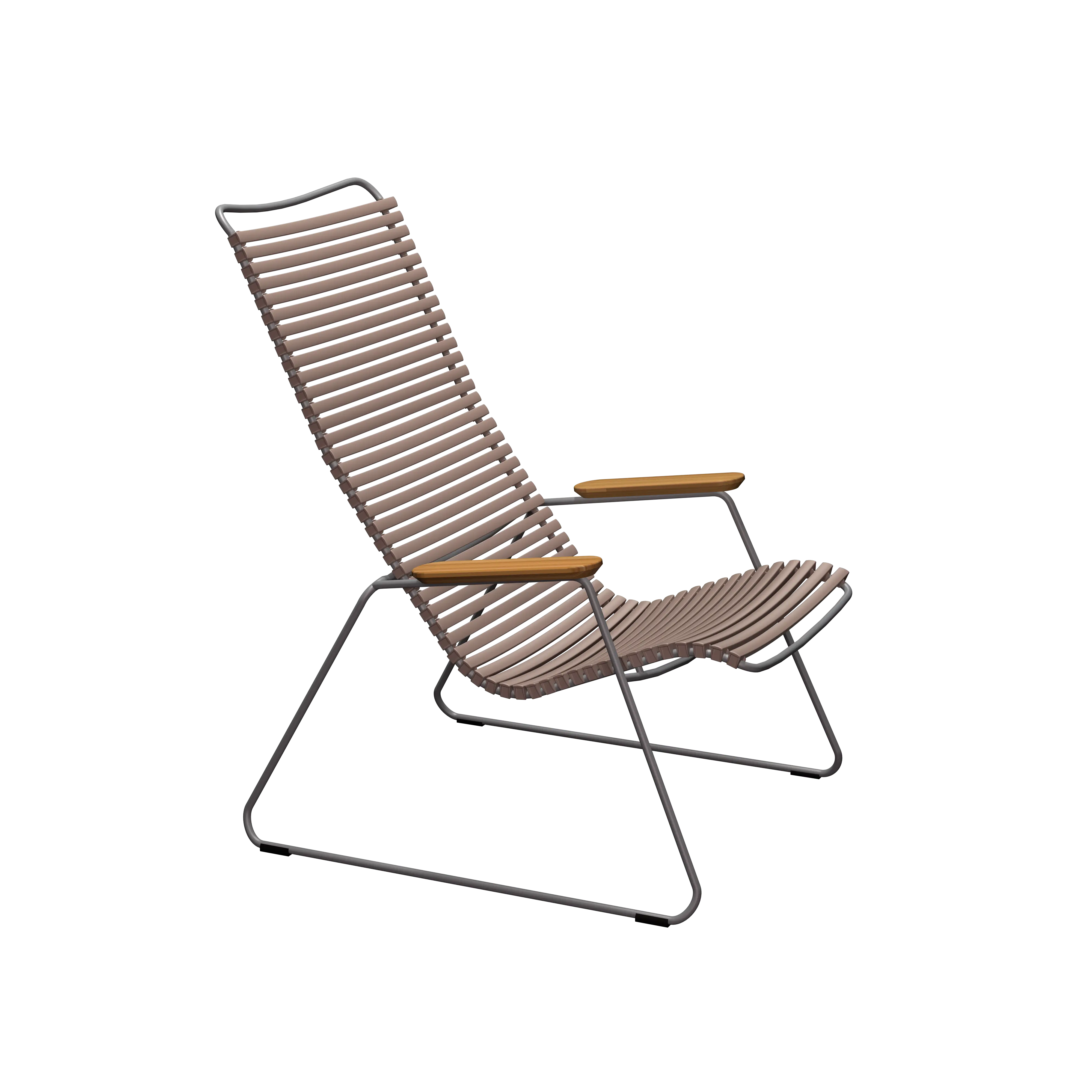 Click lounge chair - Sand, bamboo armrests