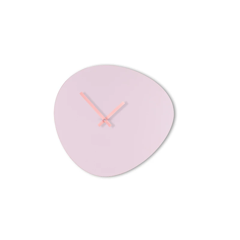 Wall clock pebble - Soft lilac/peach pastel