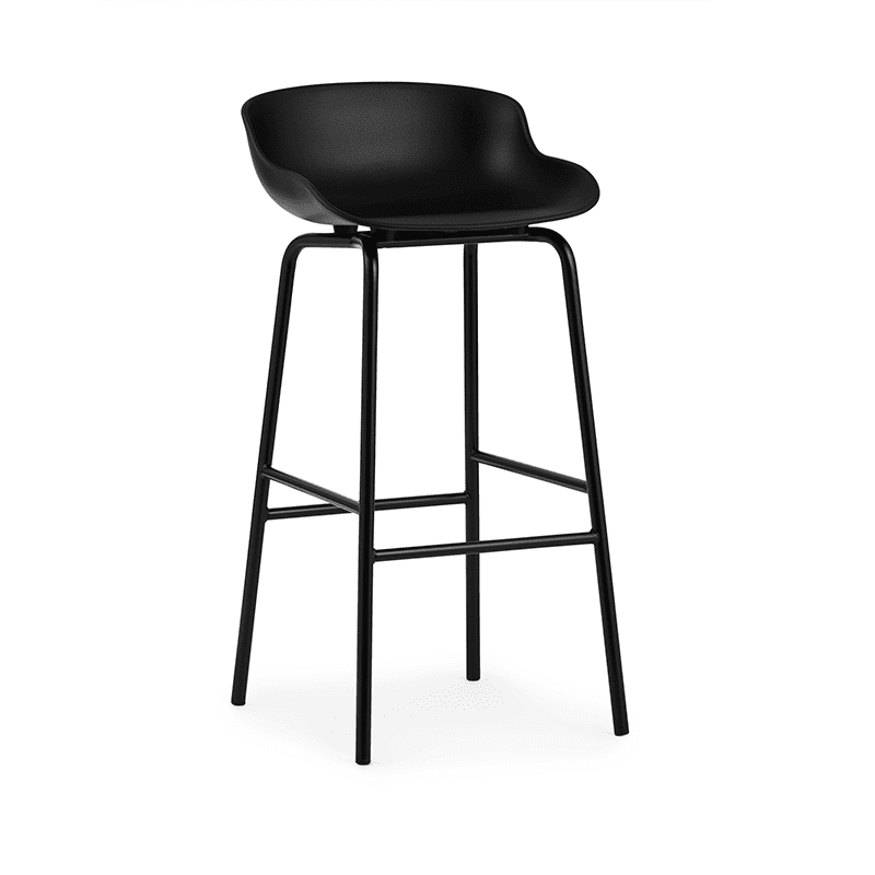 Hyg Barstool 75 cm Black/Steel Black