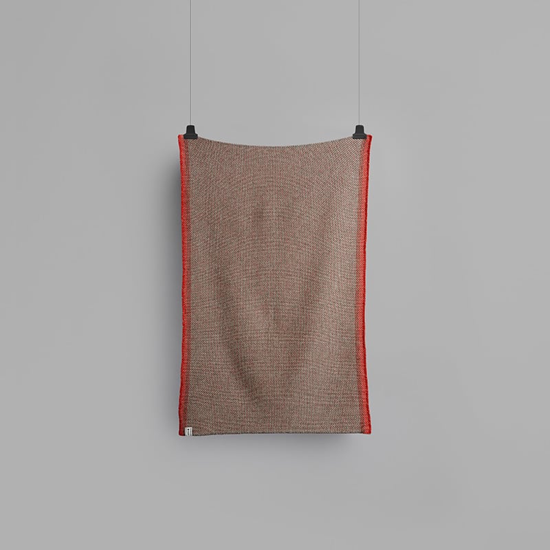 Una half size throw - Green/red