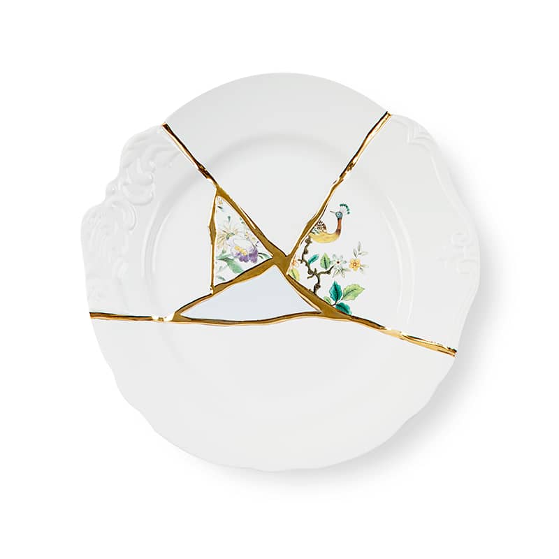 Kintsugi-n'2 dinner plate in porcelain