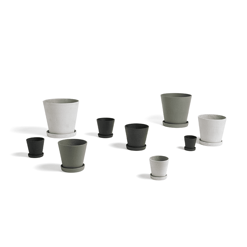 Flowerpot with Saucer XL - Black