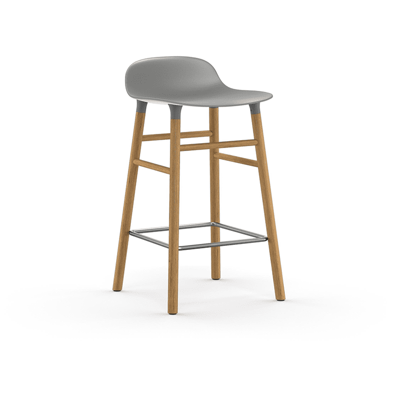 Form Barstool 65 cm Grey/Oak