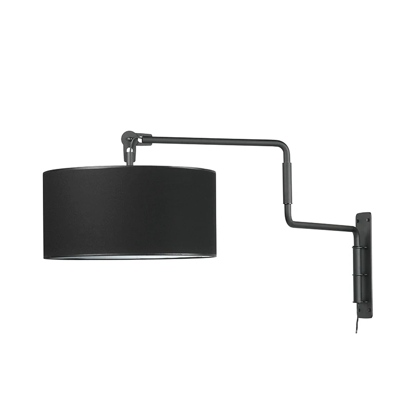 Swivel wandlamp - Black/black