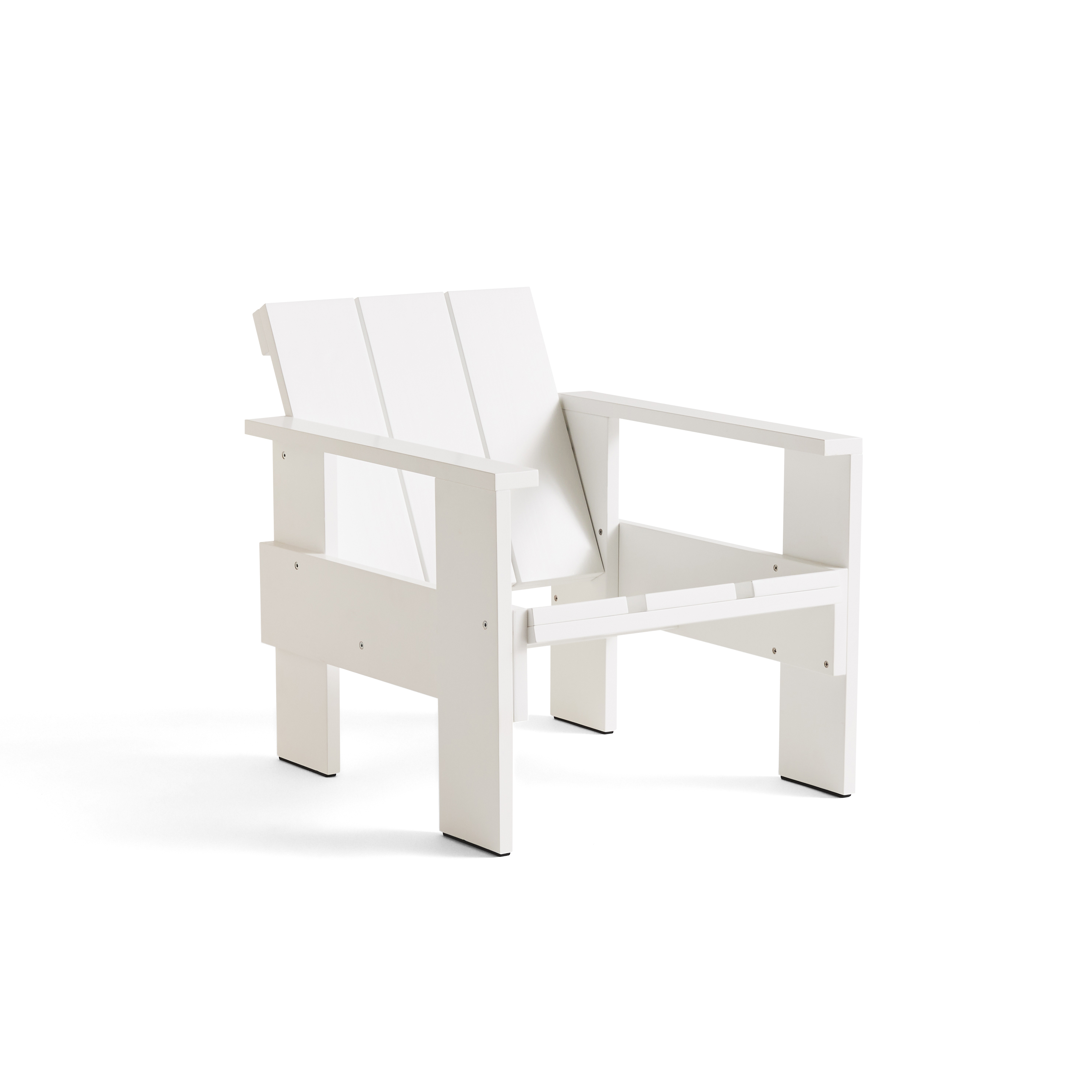 Crate lounge chair - White waterbased lacq pinewood