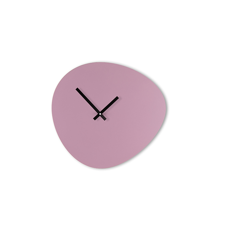 Wall clock pebble - Lavender grey/deep black