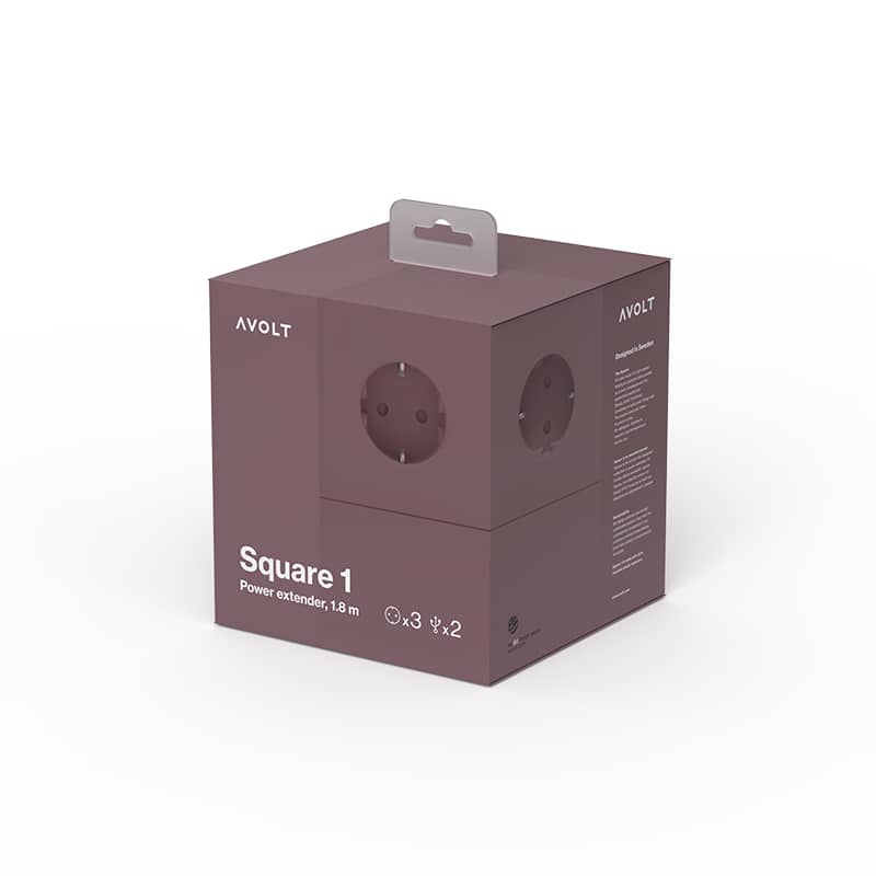 Square 1 USB & Magnet - Rusty Red