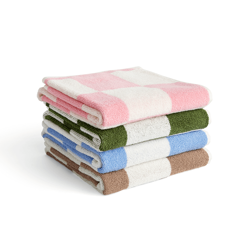 Check hand towel - Pink