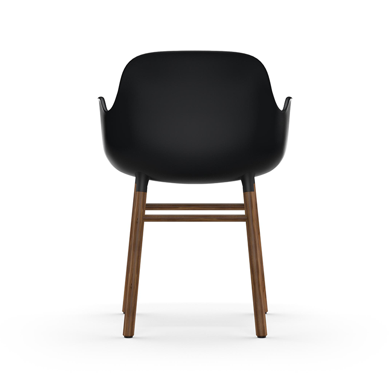 Form Armchair Black/Walnut